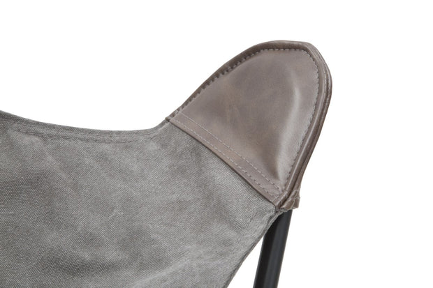 Scaun din metal si stofa Montana Gri inchis, l74xA71xH103 cm (3)