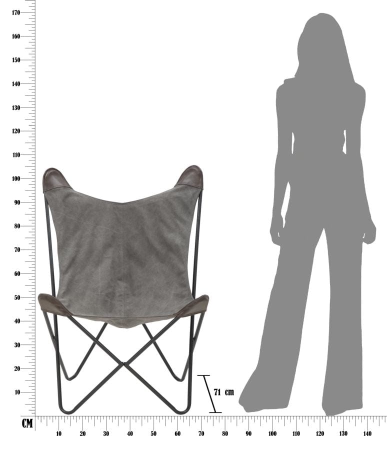 Scaun din metal si stofa Montana Gri inchis, l74xA71xH103 cm (10)