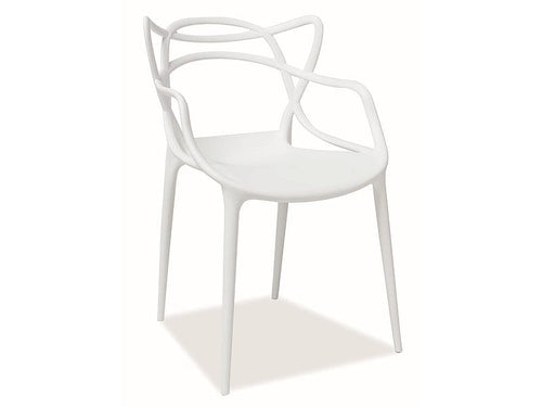 Signal Scaun din plastic, Tobey Alb, l53xA55xH81 cm