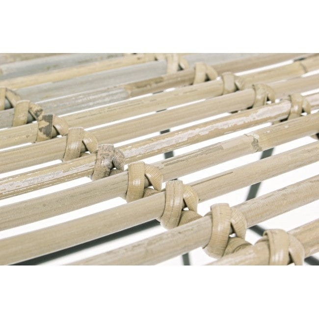 Scaun din ratan, cu picioare metalice Raquel Natural / Negru, l59xA63xH83 cm (3)