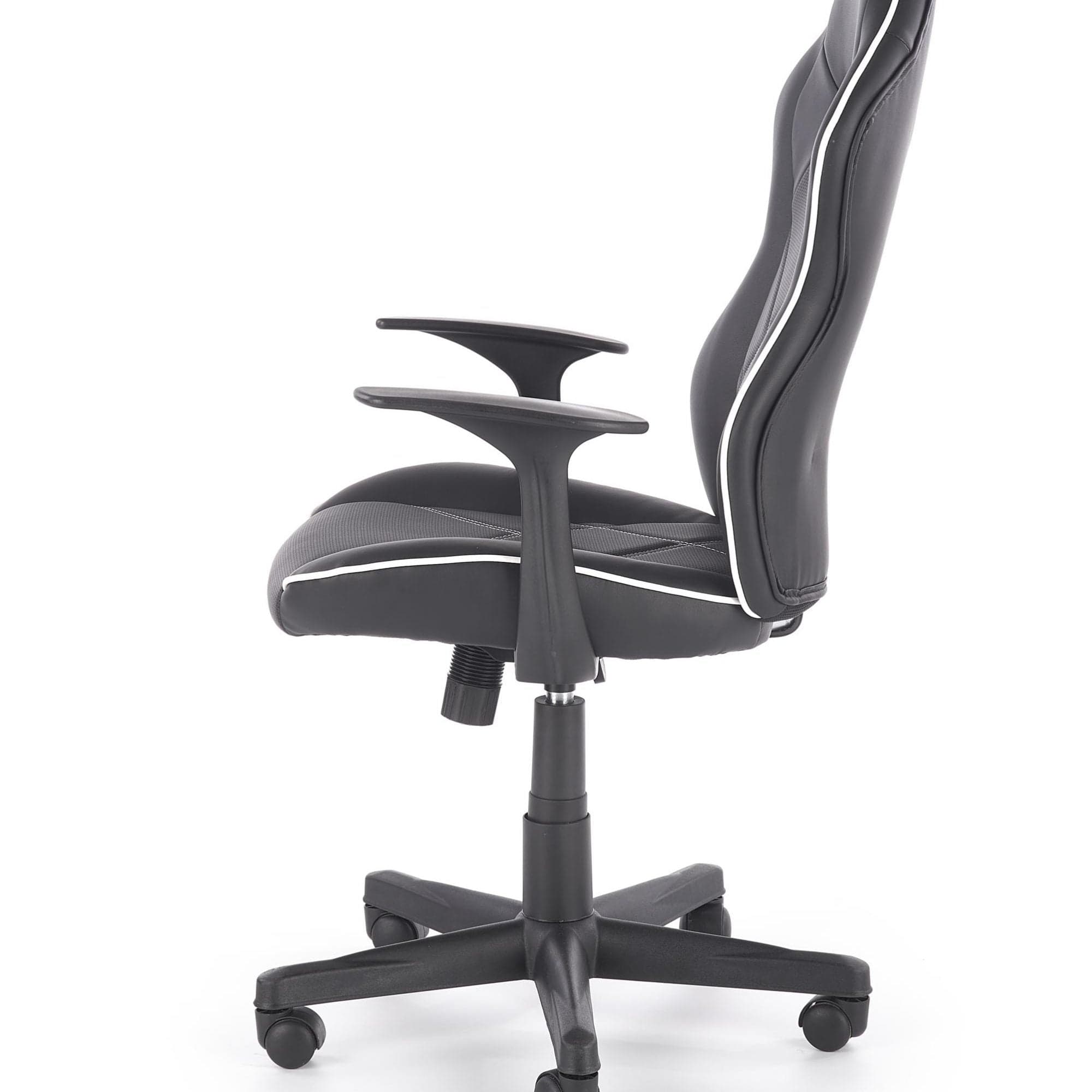 Halmar Scaun gaming, tapitat cu piele ecologica Ranvir Negru / Alb, l67xA72xH116-125 cm