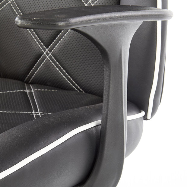 Halmar Scaun gaming, tapitat cu piele ecologica Ranvir Negru / Alb, l67xA72xH116-125 cm