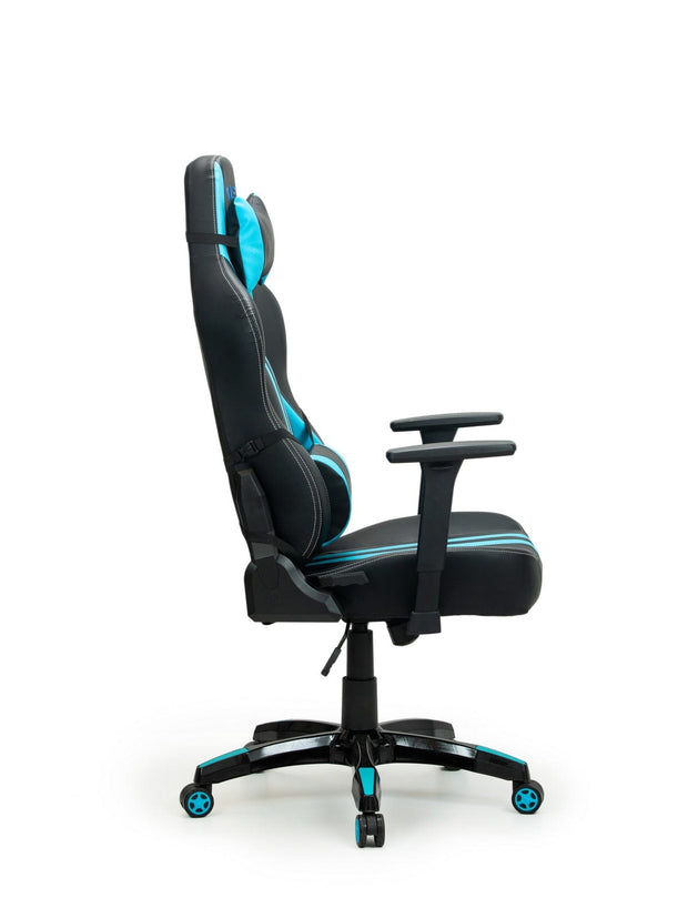 Foshan Saitu Scaun gaming tapitat cu piele ecologica Wave Y-2558 Albastru / Negru, l67xA66xH131-141 cm