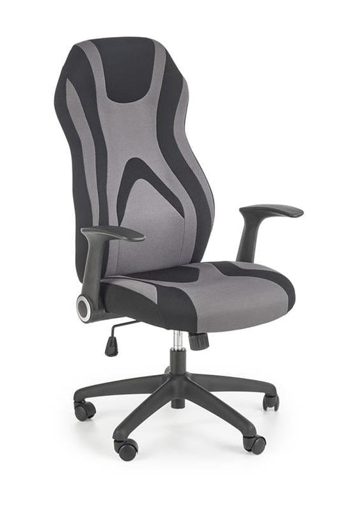 Halmar Scaun gaming tapitat cu stofa Jeffery Gri / Negru, l66xA64xH109-117 cm
