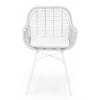Scaun metalic cu sezut din fibre sintetice Belisa Alb, l52xA55xH79 cm (1)