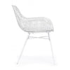 Scaun metalic cu sezut din fibre sintetice Belisa Alb, l52xA55xH79 cm (3)