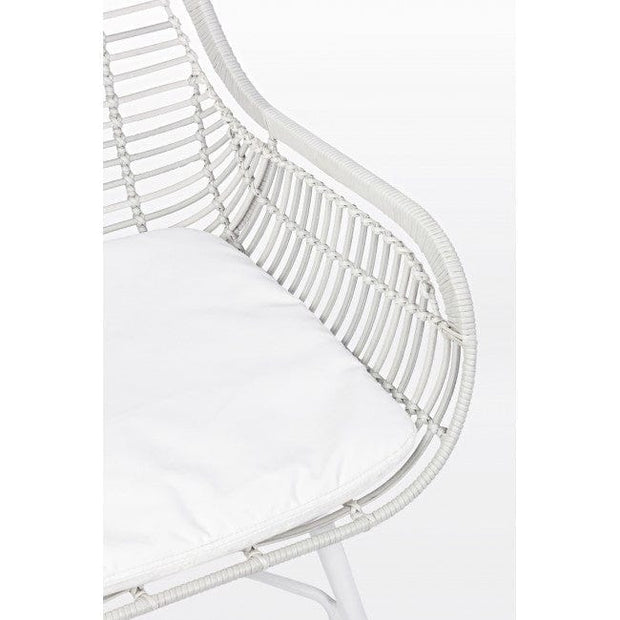 Scaun metalic cu sezut din fibre sintetice Belisa Alb, l52xA55xH79 cm (4)