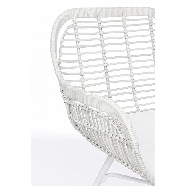 Scaun metalic cu sezut din fibre sintetice Belisa Alb, l52xA55xH79 cm (5)