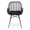 Scaun metalic cu sezut din fibre sintetice Belisa Negru, l52xA55xH79 cm (1)