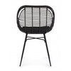 Scaun metalic cu sezut din fibre sintetice Belisa Negru, l52xA55xH79 cm (2)