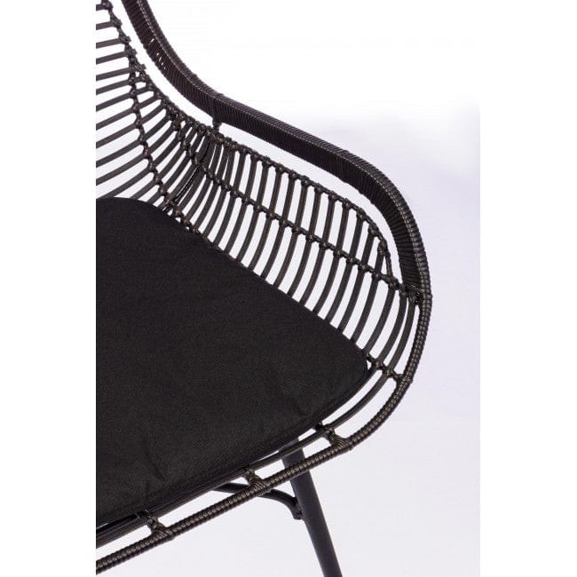 Scaun metalic cu sezut din fibre sintetice Belisa Negru, l52xA55xH79 cm (4)