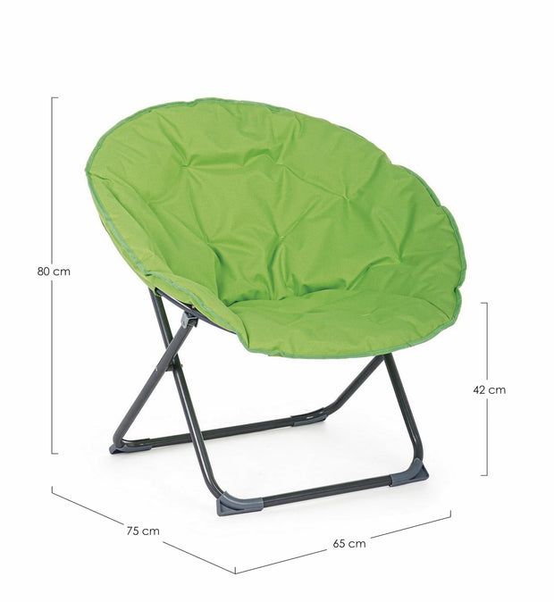 Scaun pliabil pentru gradina / terasa, din metal si material textil, Luna Lime, l65xA75xH80 cm (6)