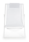 Scaun pliabil pentru terasa / plaja, din aluminiu si material textil, Taylor Alb, l60,5xA101,5xH73,5 cm (2)