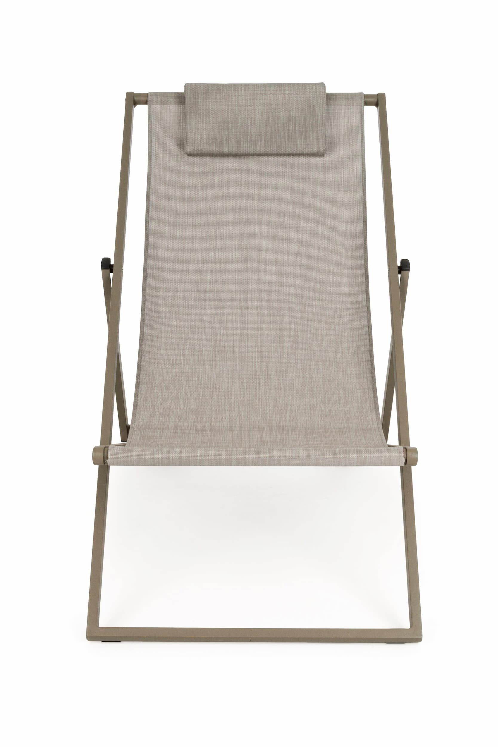 Scaun pliabil pentru terasa / plaja, din aluminiu si material textil, Taylor Grej, l60,5xA101,5xH73,5 cm (2)