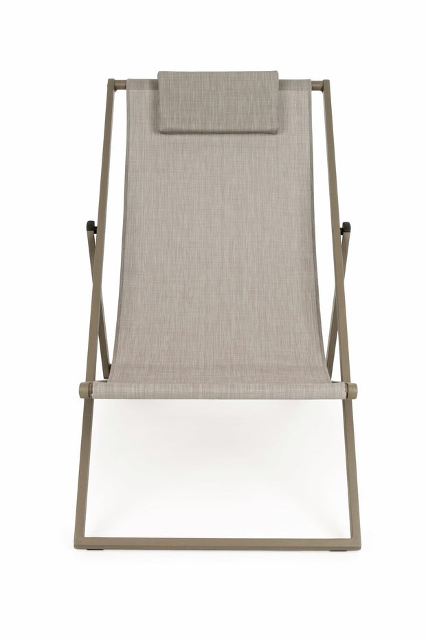 Scaun pliabil pentru terasa / plaja, din aluminiu si material textil, Taylor Grej, l60,5xA101,5xH73,5 cm (2)