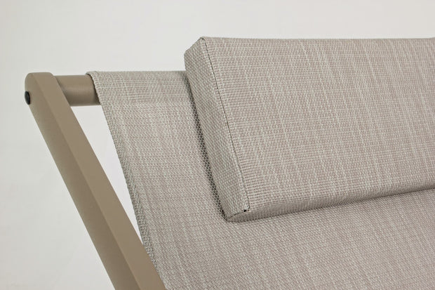 Scaun pliabil pentru terasa / plaja, din aluminiu si material textil, Taylor Grej, l60,5xA101,5xH73,5 cm (3)