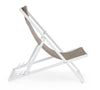 Scaun pliabil pentru terasa / plaja, din aluminiu si material textil, Taylor Maro / Alb, l60,5xA101,5xH73,5 cm (2)