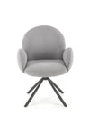 Halmar Scaun rotativ tapitat cu stofa boucle si picioare metalice, Kai-498 Gri / Negru, l64xA63xH90 cm