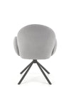 Halmar Scaun rotativ tapitat cu stofa boucle si picioare metalice, Kai-498 Gri / Negru, l64xA63xH90 cm