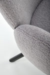 Halmar Scaun rotativ tapitat cu stofa boucle si picioare metalice, Kai-498 Gri / Negru, l64xA63xH90 cm