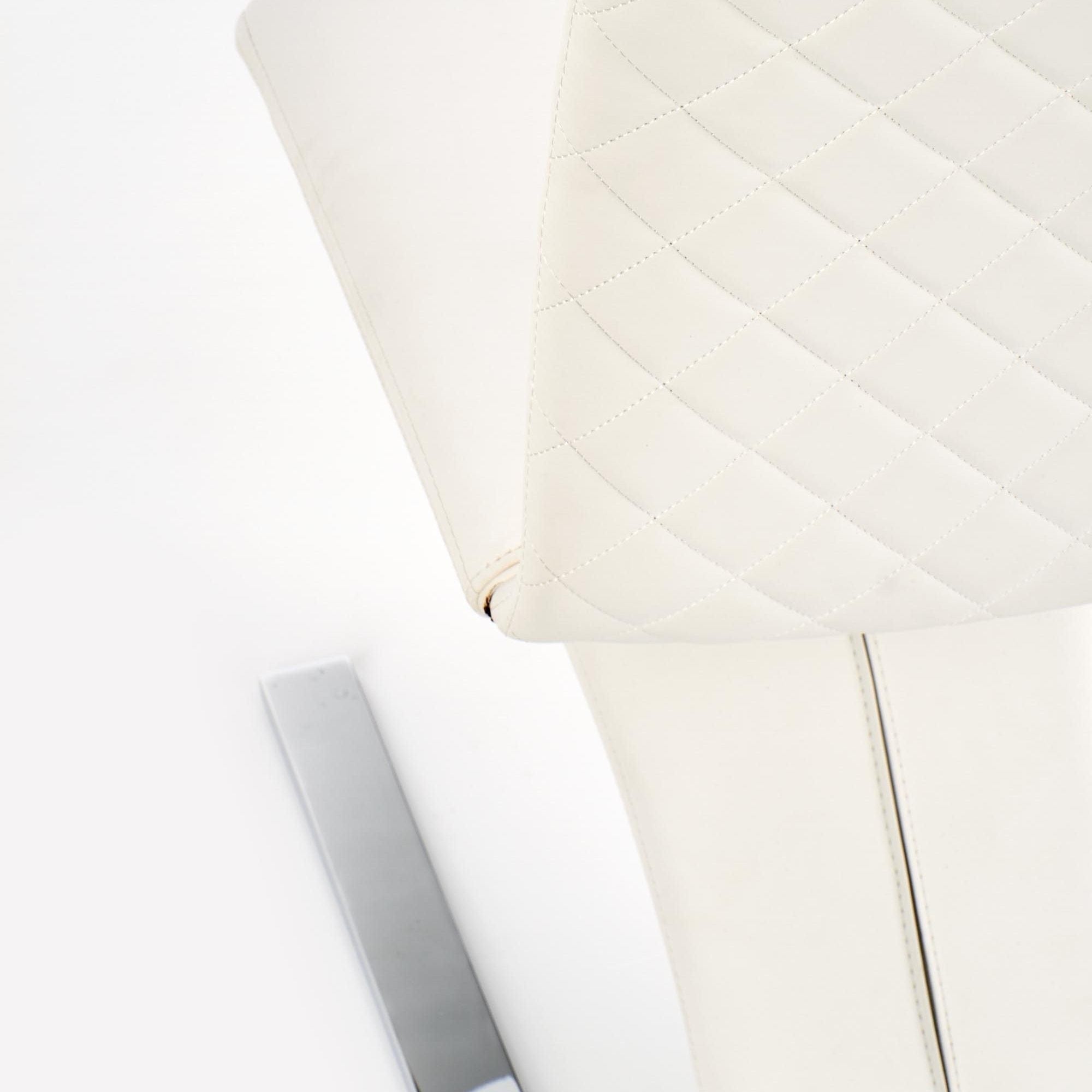 Scaun tapitat cu piele ecologica, Kai-291 Alb, l45xA63xH101 cm (6)