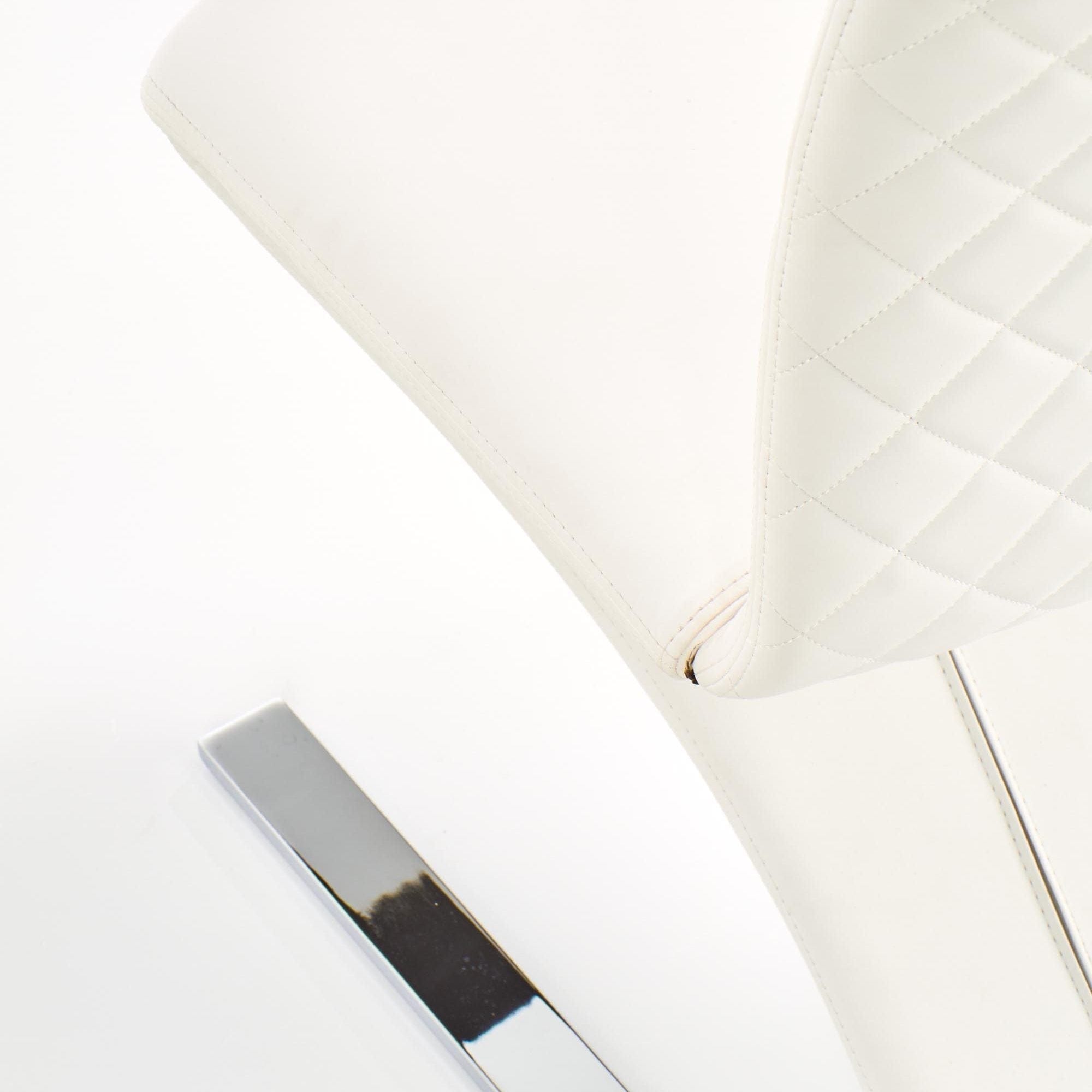 Halmar Scaun tapitat cu piele ecologica, Kai-291 Alb, l45xA63xH101 cm