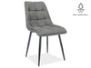 Signal Scaun tapitat cu stofa, cu picioare metalice Chase Matt Velvet Gri / Negru, l50xA58xH88 cm