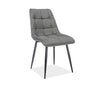Signal Scaun tapitat cu stofa, cu picioare metalice Chase Matt Velvet Gri / Negru, l50xA58xH88 cm