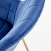 Halmar Scaun tapitat cu stofa, cu picioare metalice Kai-306 Velvet Albastru Inchis / Auriu, l58xA57xH80 cm