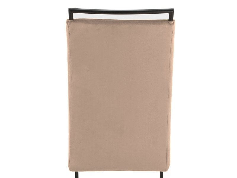 Scaun tapitat cu stofa si picioare metalice, Han-441 Velvet Bej / Negru, l41xA42xH102 cm (3)