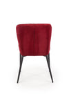 Halmar Scaun tapitat cu stofa si picioare metalice Kai-399 Velvet Bordeaux / Negru, l50xA60xH84 cm