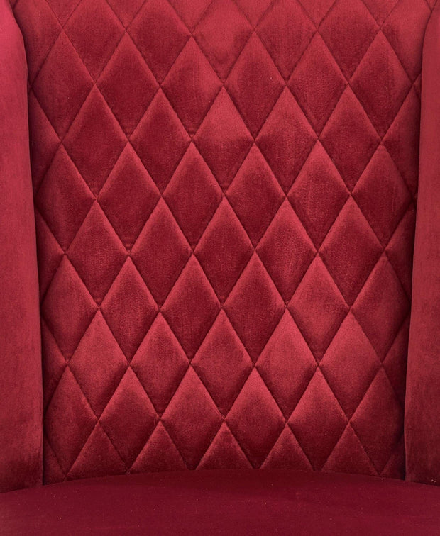 Halmar Scaun tapitat cu stofa si picioare metalice Kai-399 Velvet Bordeaux / Negru, l50xA60xH84 cm