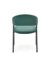 Halmar Scaun tapitat cu stofa si picioare metalice, Kai-473 Velvet Verde Inchis / Negru, l54xA58xH82 cm