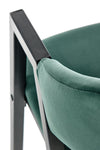 Halmar Scaun tapitat cu stofa si picioare metalice, Kai-473 Velvet Verde Inchis / Negru, l54xA58xH82 cm