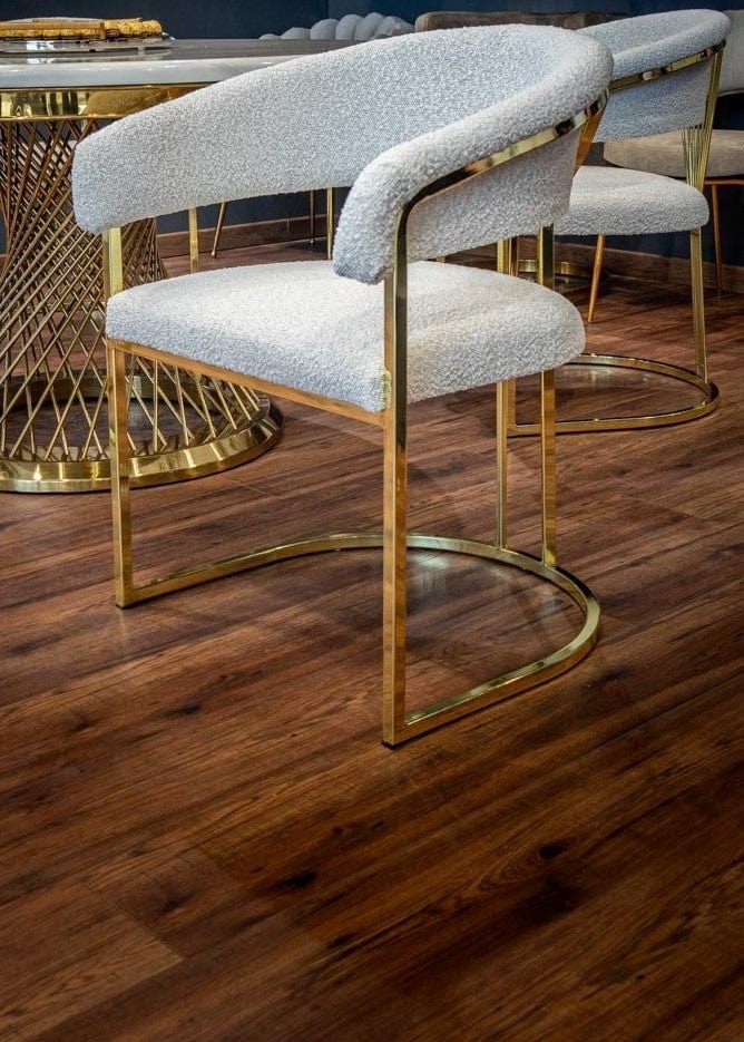 Atreve Scaun tapitat cu stofa si picioare metalice, Marcille II Copenhagen 900 / Auriu, l63xA61xH82 cm