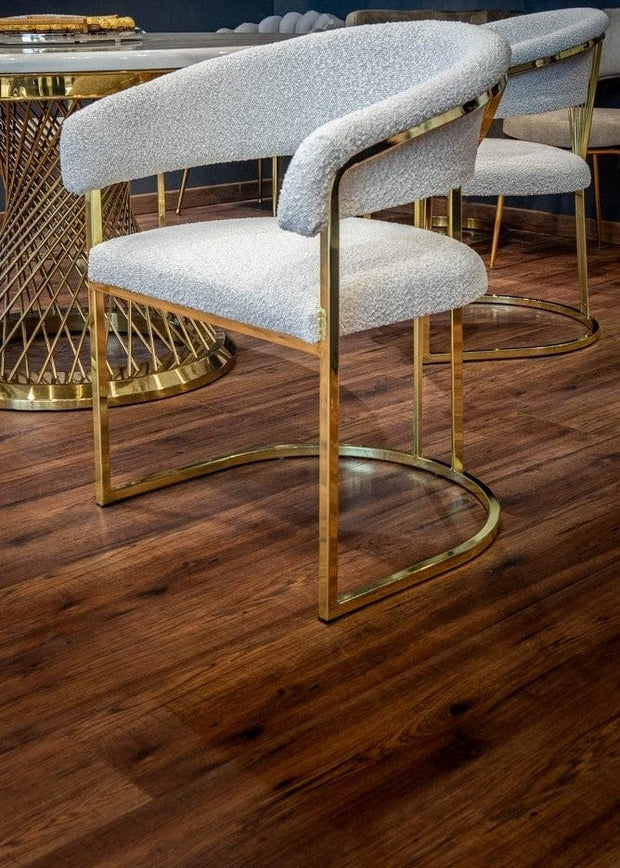 Atreve Scaun tapitat cu stofa si picioare metalice, Marcille II Copenhagen 900 / Auriu, l63xA61xH82 cm