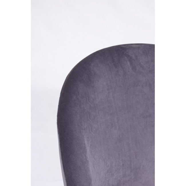 Scaun de bar tapitat cu stofa, cu picioare metalice Carry Gri inchis / Auriu, l51xA55xH105 cm (1)
