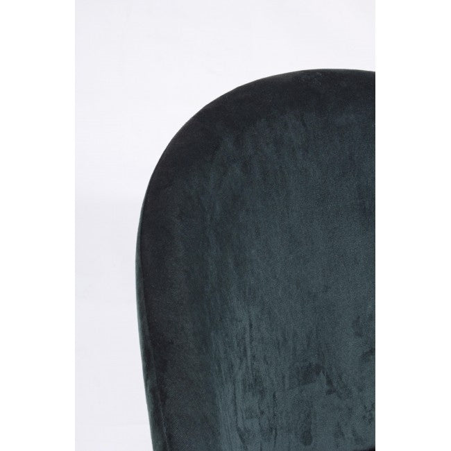Scaun de bar tapitat cu stofa, cu picioare metalice Carry Verde inchis / Auriu, l51xA55xH105 cm (1)