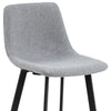 Set 2 scaune de bar tapitate cu stofa si picioare metalice, Oregon Gri deschis / Negru, l46,5xA50xH103 cm (4)