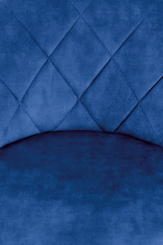Scaun de bar tapitat cu stofa si picior metalic, Hoku-101 Velvet Bleumarin / Negru, l47xA45xH84-106 cm (7)