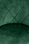 Scaun de bar tapitat cu stofa si picior metalic, Hoku-101 Velvet Verde Inchis / Negru, l47xA45xH84-106 cm (8)