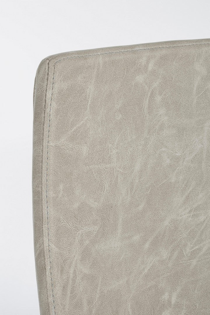 Scaun de birou ergonomic, tapitat cu piele ecologica Jamie Small Gri Deschis, l67xA58xH93-105 cm (4)