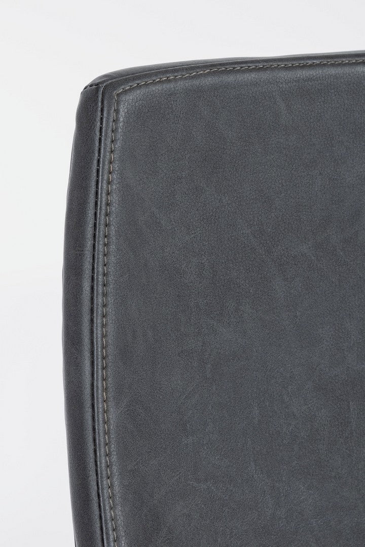Scaun de birou ergonomic, tapitat cu piele ecologica Jamie Small Negru, l67xA58xH93-105 cm (4)