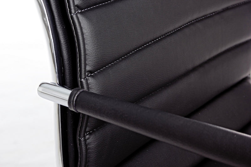 Scaun de birou ergonomic, tapitat cu piele ecologica Jayma Negru, l53xA54xH88-98 cm (5)