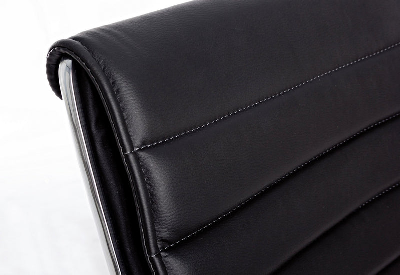 Scaun de birou ergonomic, tapitat cu piele ecologica Jayma Negru, l53xA54xH88-98 cm (4)