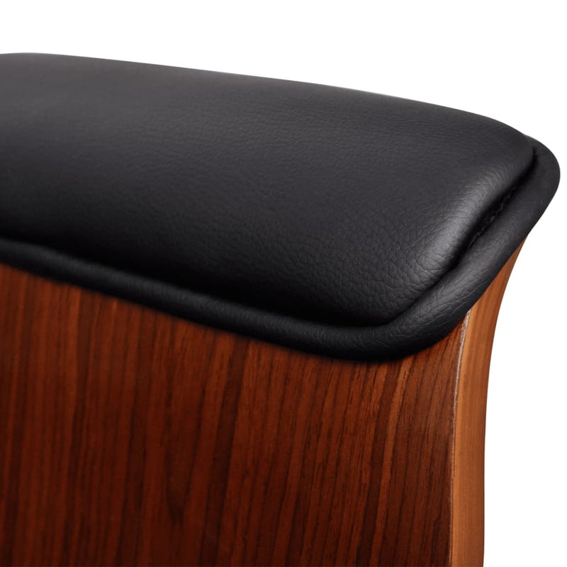 Scaun de birou ergonomic tapitat cu piele ecologica, Lincoln Negru / Maro, l69,5xA61xH86-98 cm (5)