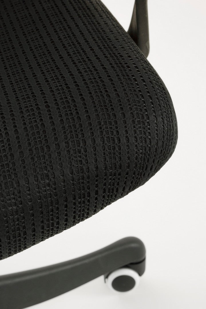 Scaun de birou ergonomic, tapitat cu stofa Agathe Negru, l59xA63,5xH114-124 cm (5)