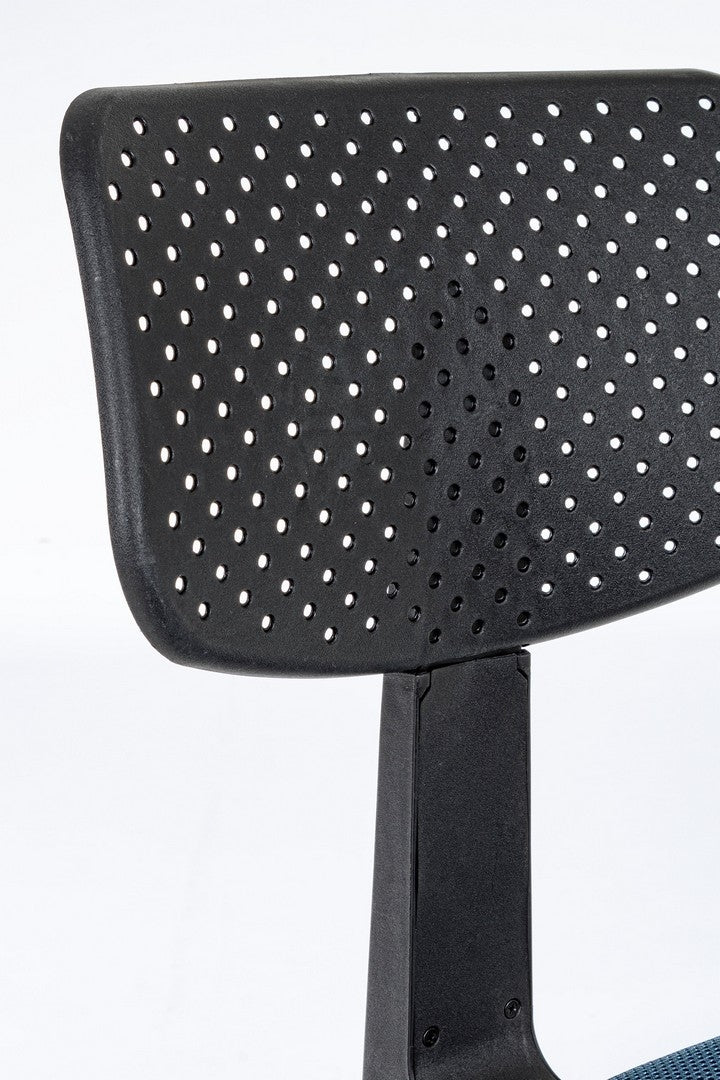 Scaun de birou ergonomic, tapitat cu stofa Artemis Albastru / Negru, l40xA45xH72,5-84 cm (4)