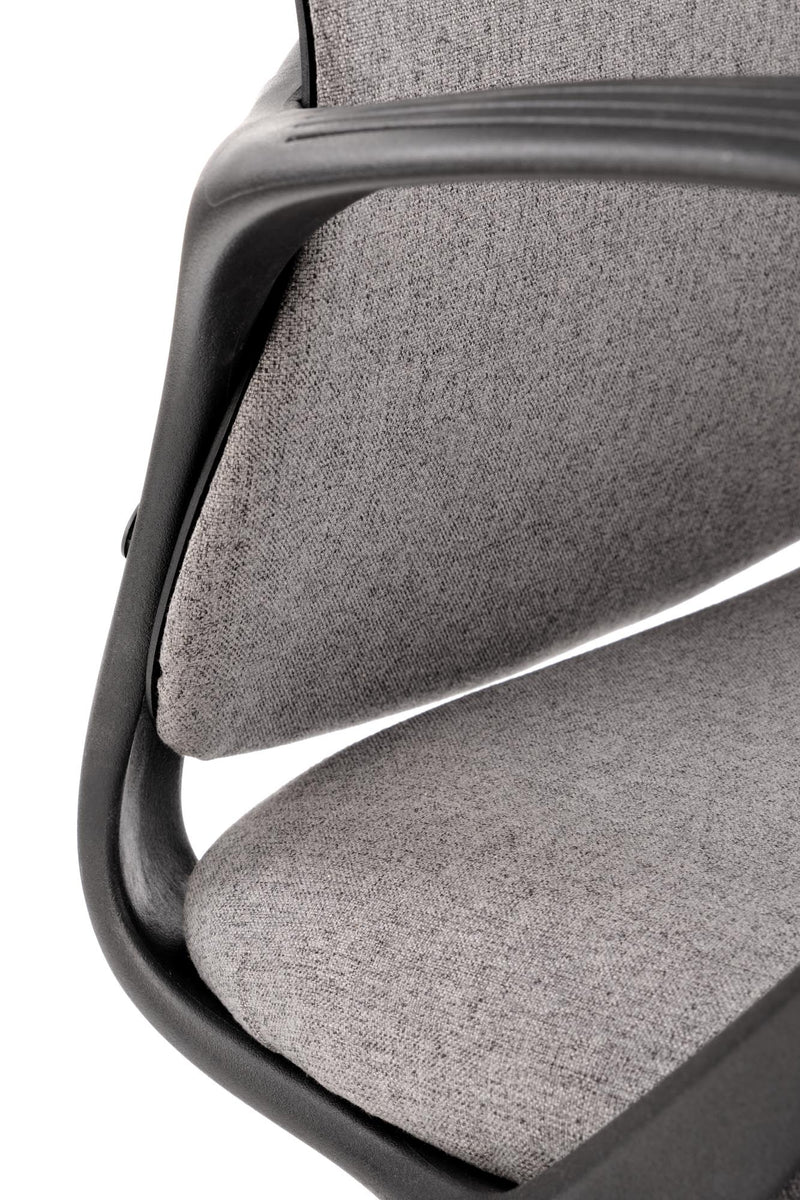 Scaun de birou ergonomic tapitat cu stofa, Fiberis Gri, l61xA57xH110-120 cm (12)