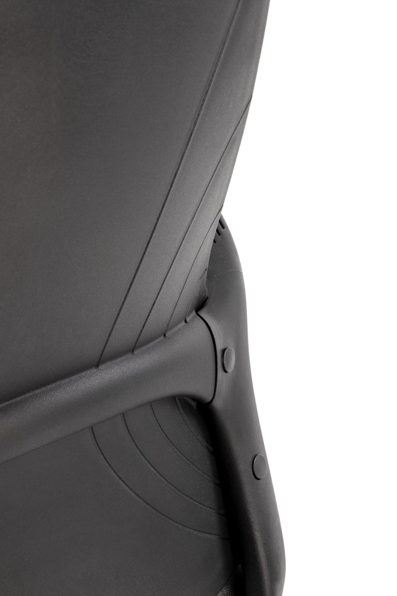 Scaun de birou ergonomic tapitat cu stofa, Fiberis Gri, l61xA57xH110-120 cm (8)